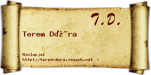Terem Dóra névjegykártya